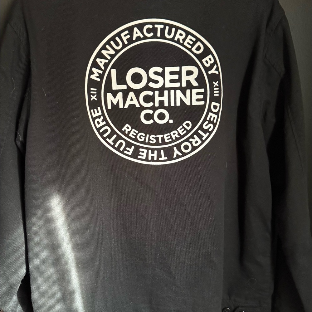 Loser Machine Men's Black Lightweight Utility Work Jacket - Picture 3 of 8